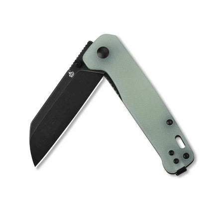 Folding Knife green handle and black blade