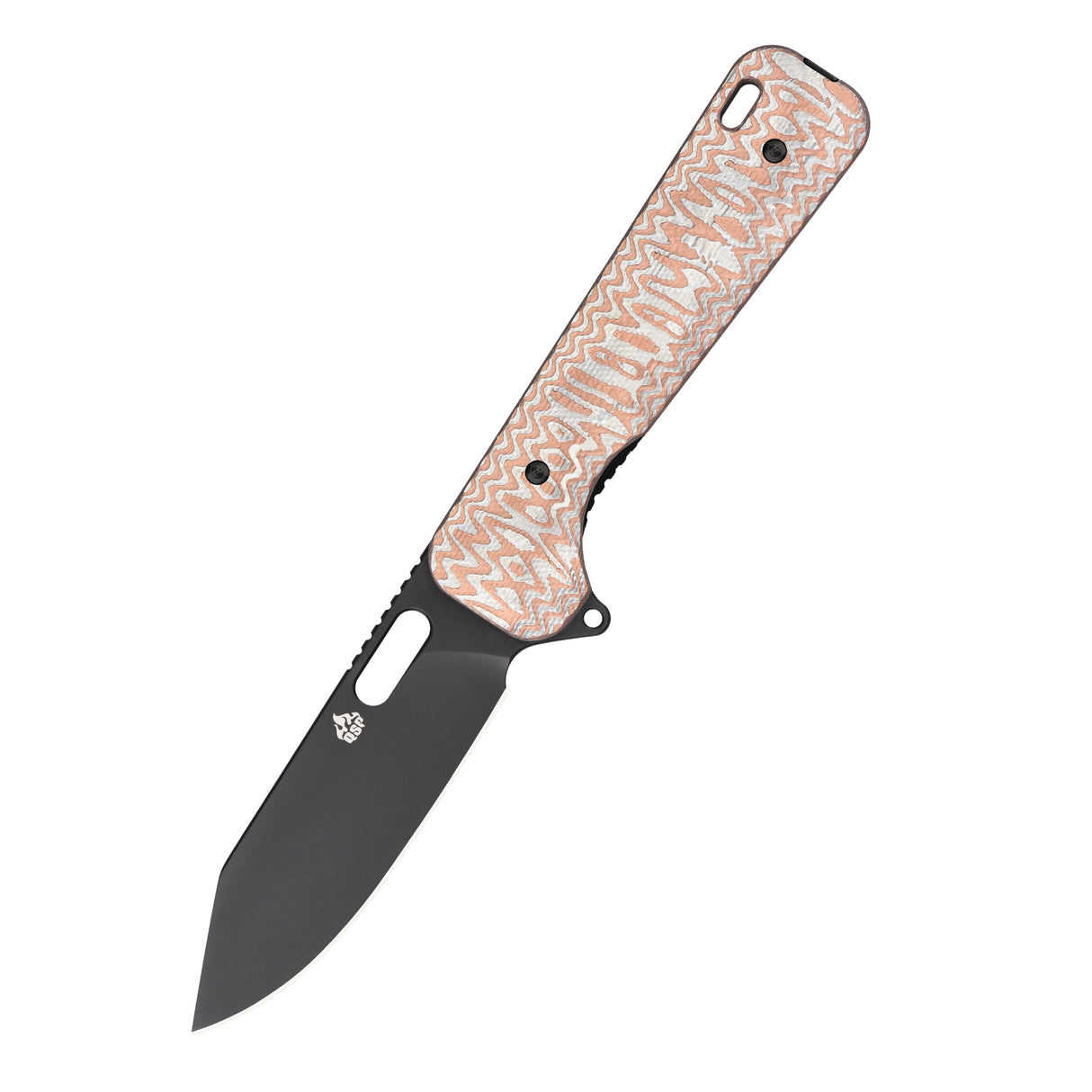 QSP Chameleon Liner Lock Pocket Knife 14C28N blade G10 with Copper and Aluminum Foil handle