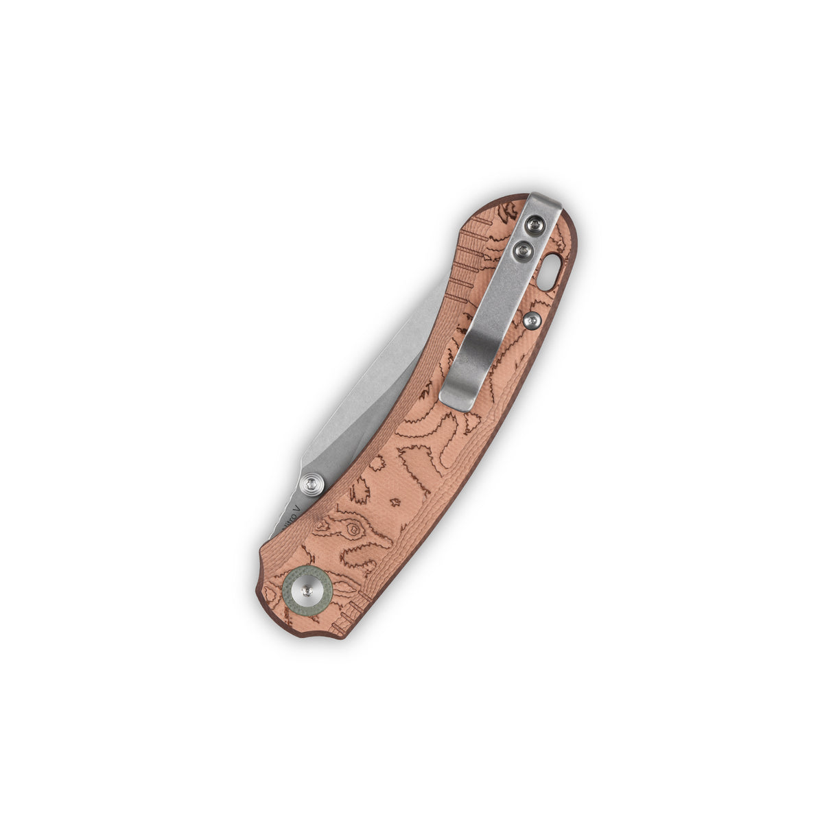 QSP Coyote Button Liner Lock Pocket Knife Nitro V blade Copper Foil G10 handle