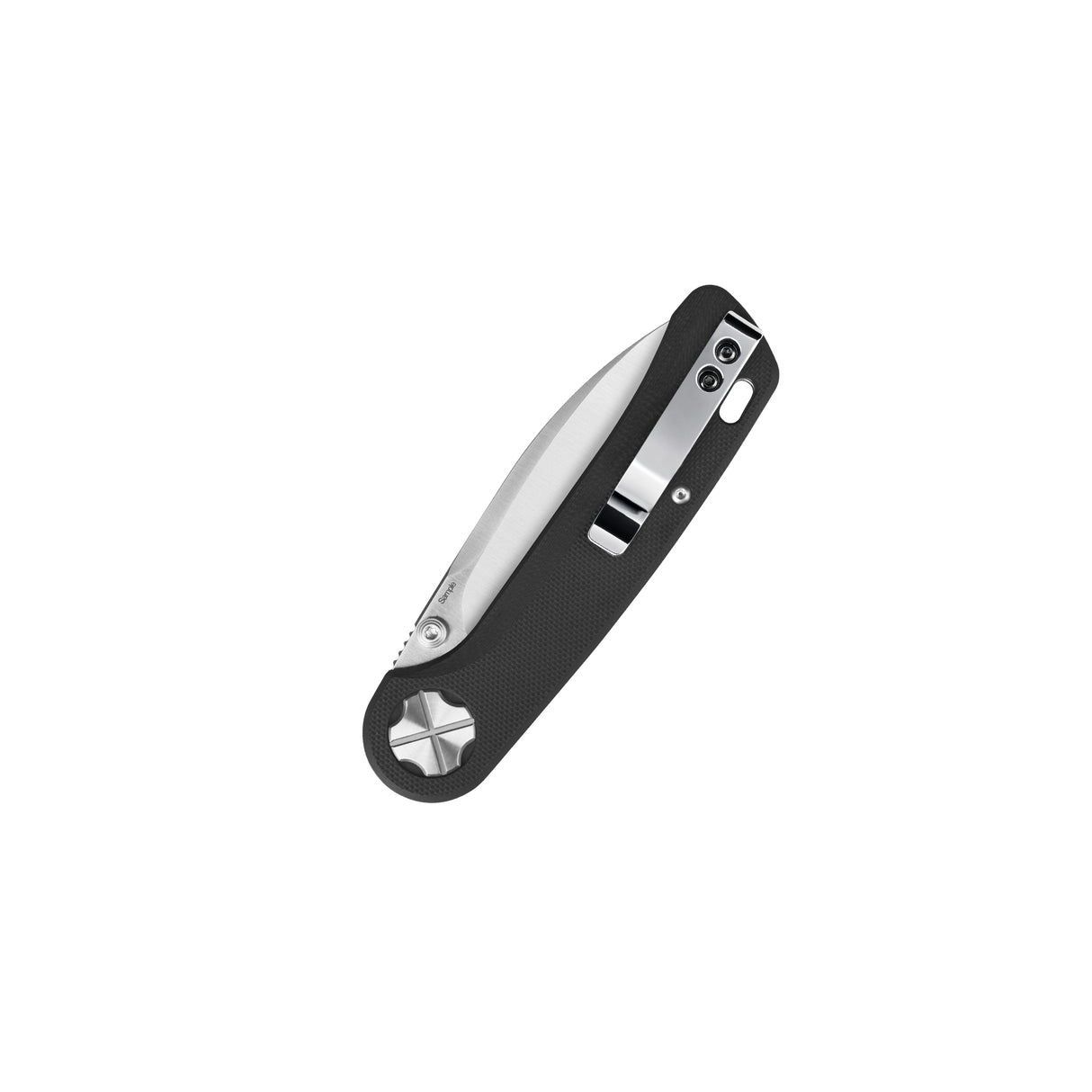 QSP Orca Button Liner Lock Pocket Knife 10Cr15MovV blade Black G10 handle