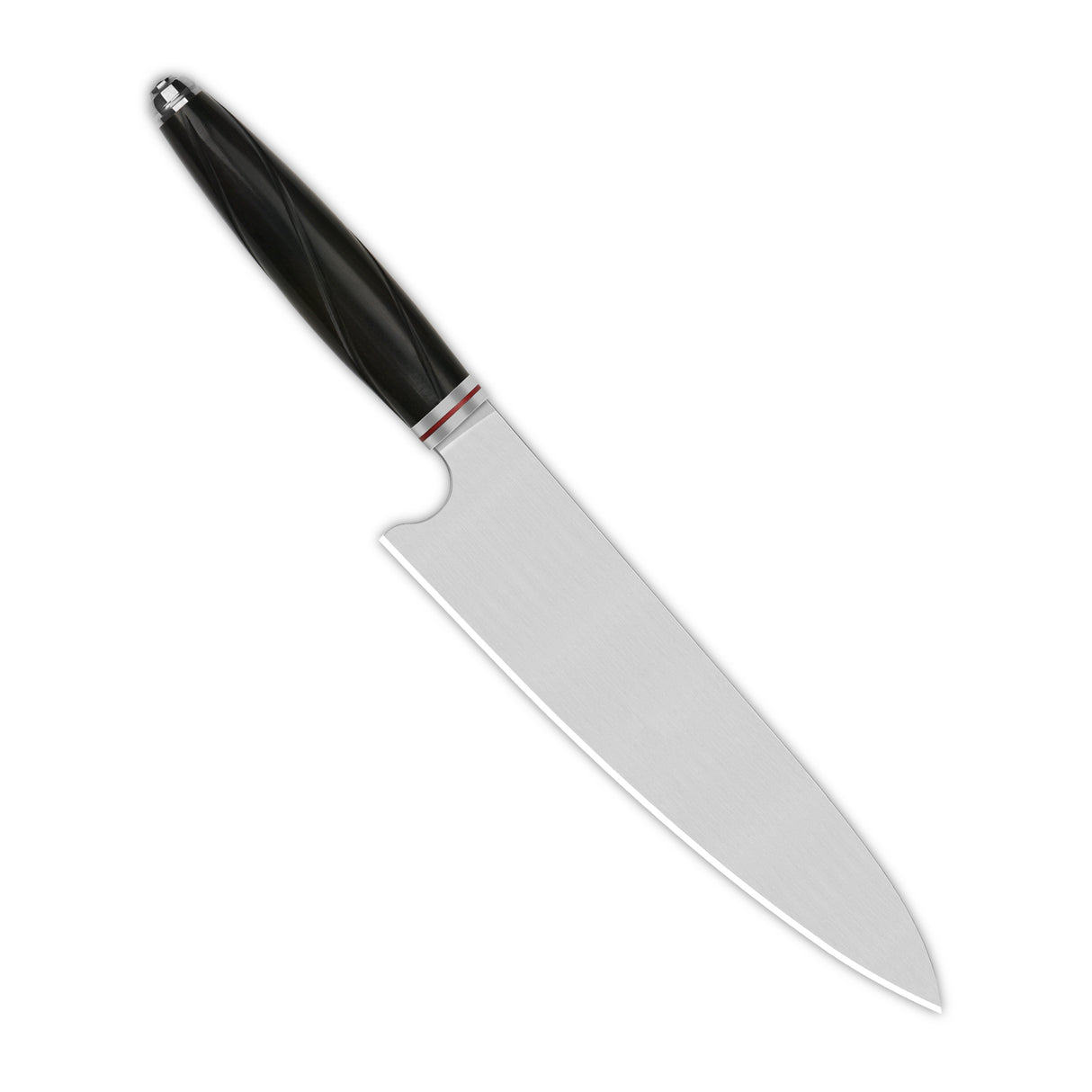 Mulan Series Gyuto knife with 14C28N blade and black swirl handle