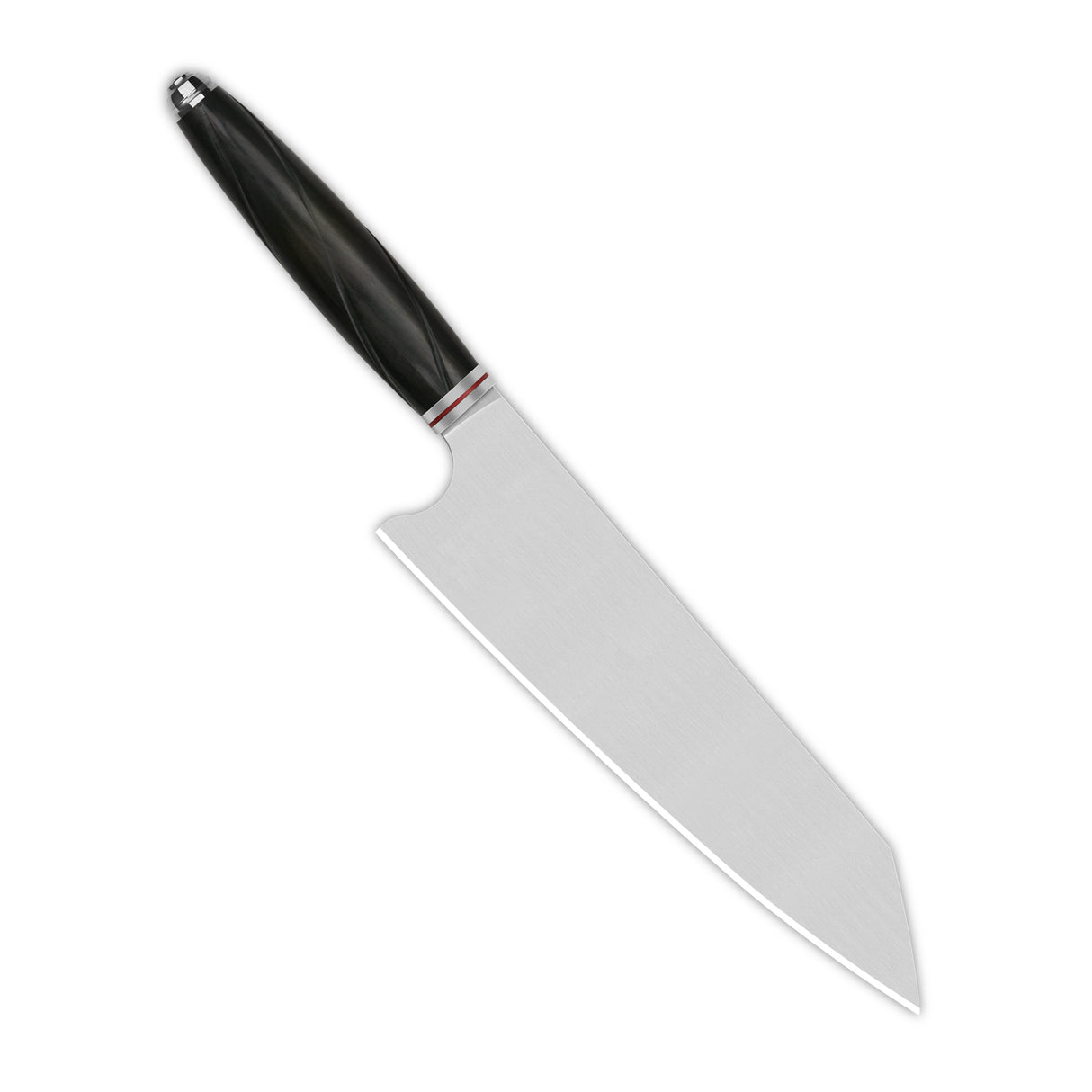 QSP Mulan Series Kiritsuke knife with sleek black handle and stainless steel blade