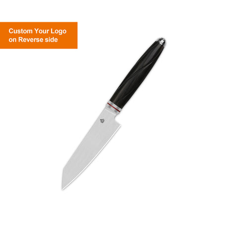 QSP Kitchen Knife  Paring Knives 4'' Kiritsuke 14C28N Blade Ebony Wood Handle Mulan Series QS-KK-005A