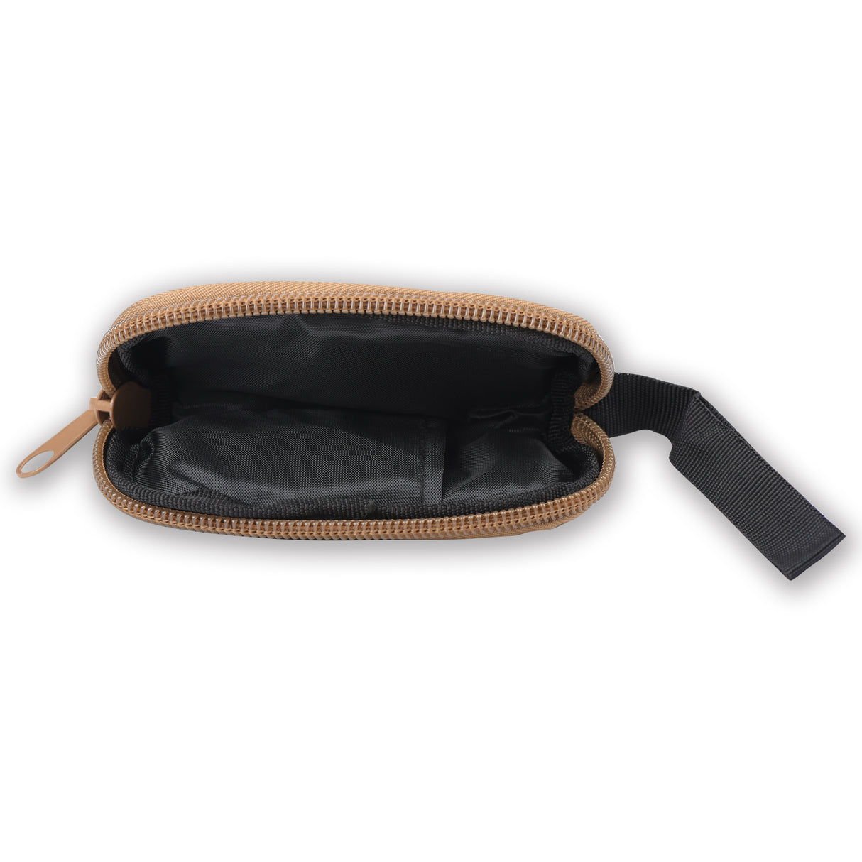 Interior of QSP knife pouch with zipper and handle, designed for 4" to 5.25" knives.
