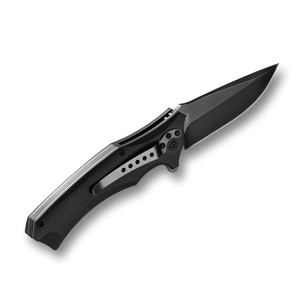 QSP Sthenia Liner Lock Pocket Knife 440C Blade G10 Handle