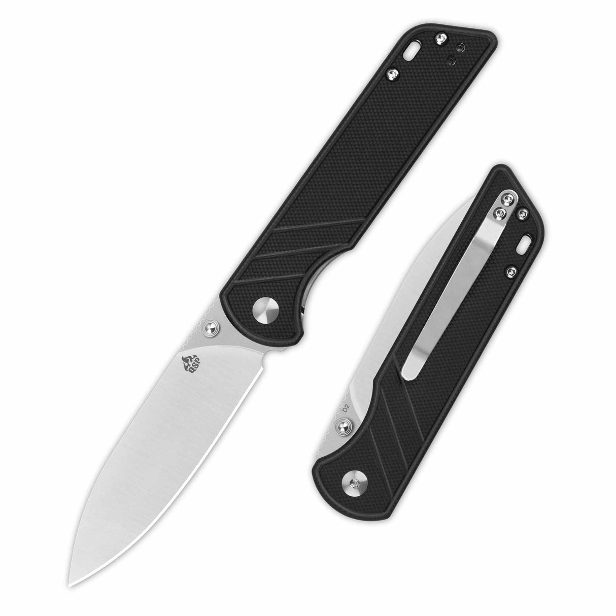 QSP Parrot V2 Liner Lock Pocket knife D2 Blade G10 Handle Ball Bearings