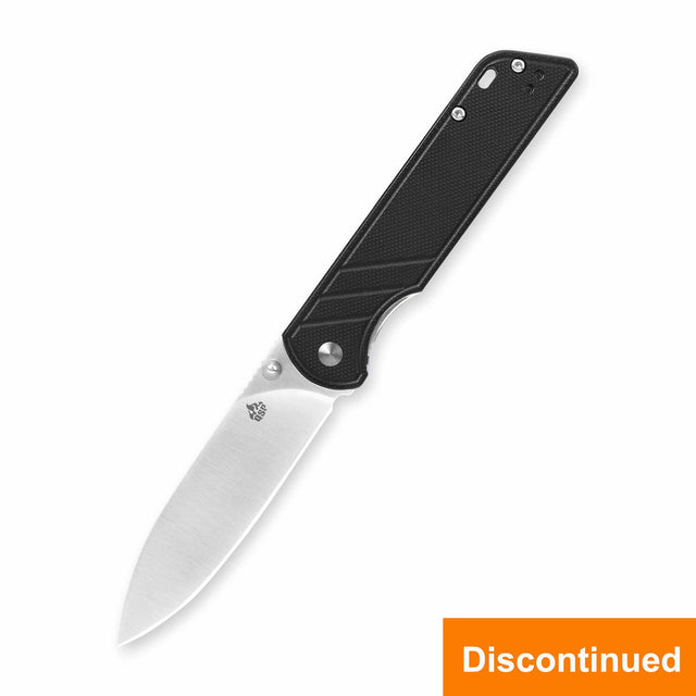 QSP Parrot pocket knife with black G10 handle and D2 steel blade - Discontinued