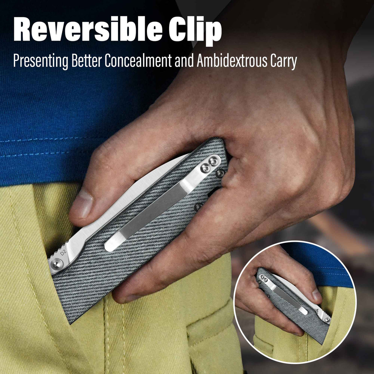 QSP Parrot V2 Liner Lock Pocket knife D2 Blade Micarta Handle Ball Bearings
