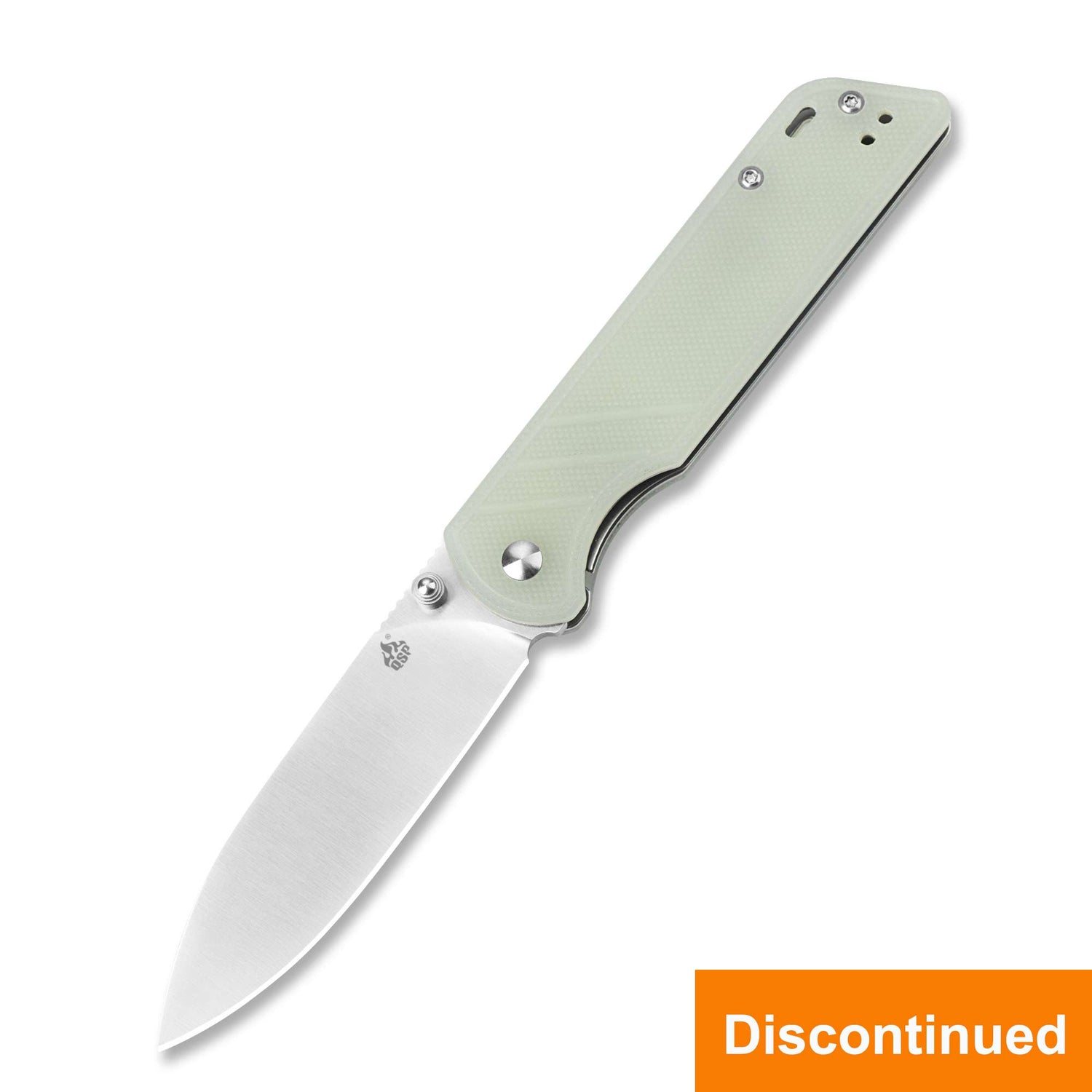 QSP Parrot pocket knife with green G10 handle and D2 steel blade - Discontinued