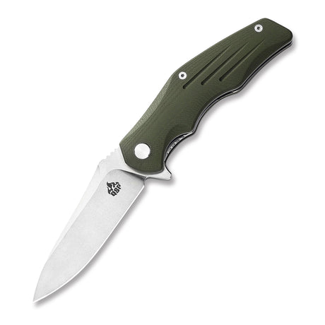 QSP Pangolin folding knife with stainless steel D2 blade and green G10 handle
