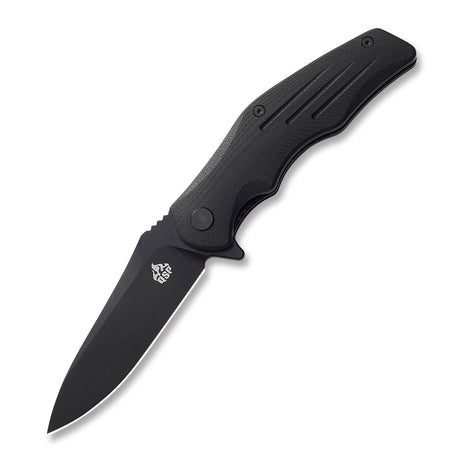QSP Pangolin pocket knife with black G10 handle and D2 drop point blade