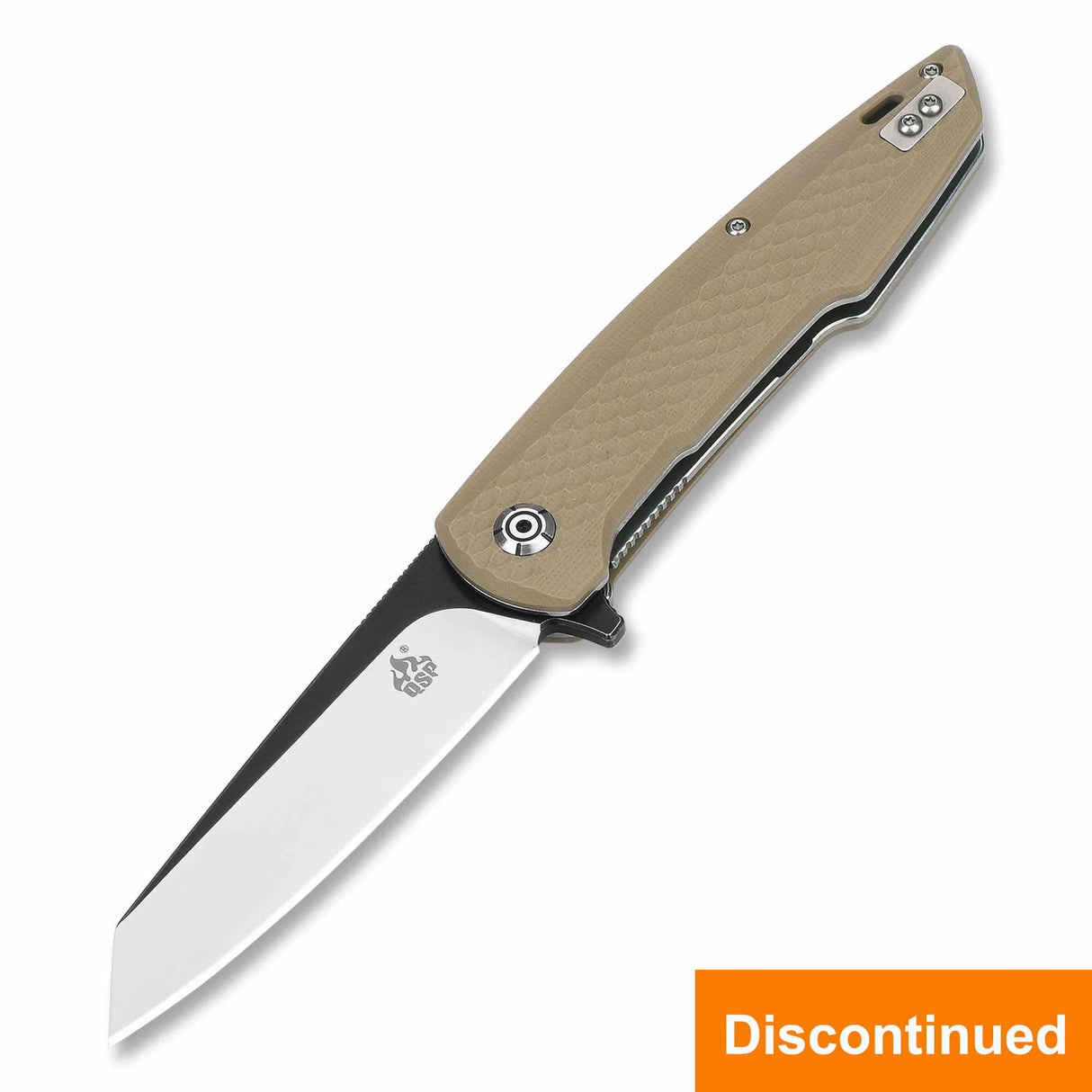 QSP Phoenix Liner Lock Pocket Knife D2 blade sand G10 handle, discontinued model