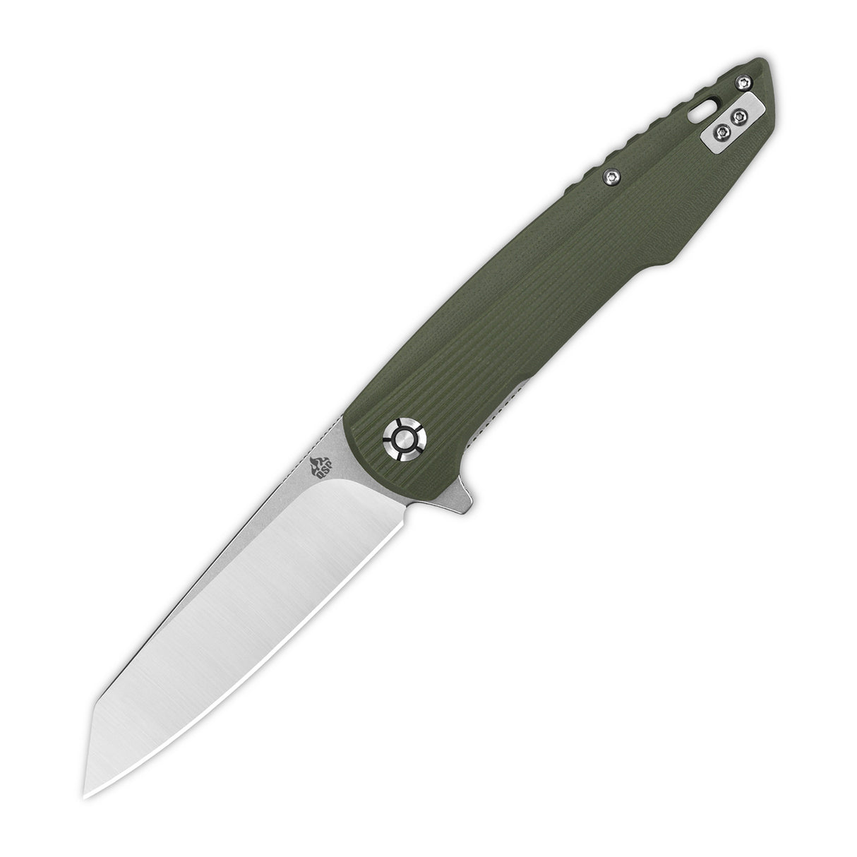 QSP Phoenix Pocket Knife D2 blade with green G10 handle