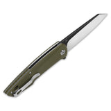 QSP Phoenix Liner Lock Pocket Knife D2 blade Green G10 Handle