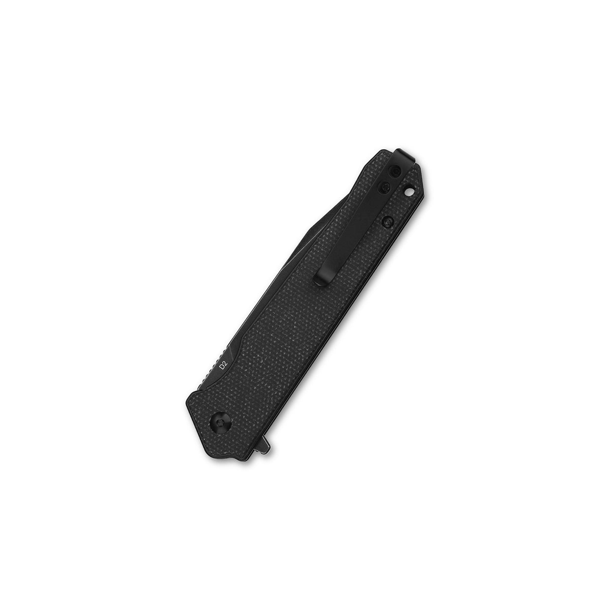 QSP Mamba V2 Liner Lock Pocket Knife D2 Blade Black Micarta Handle