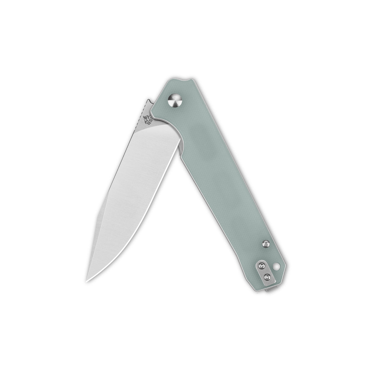QSP Mamba V2 pocket knife with D2 steel blade and jade G10 handle