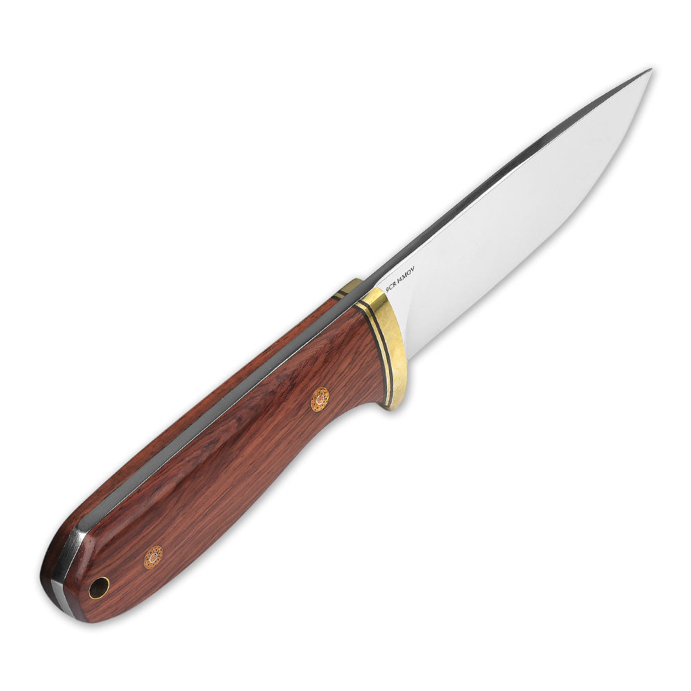 QSP Erised I fixed blade knife with polished 9Cr14MoV blade and rosewood handle