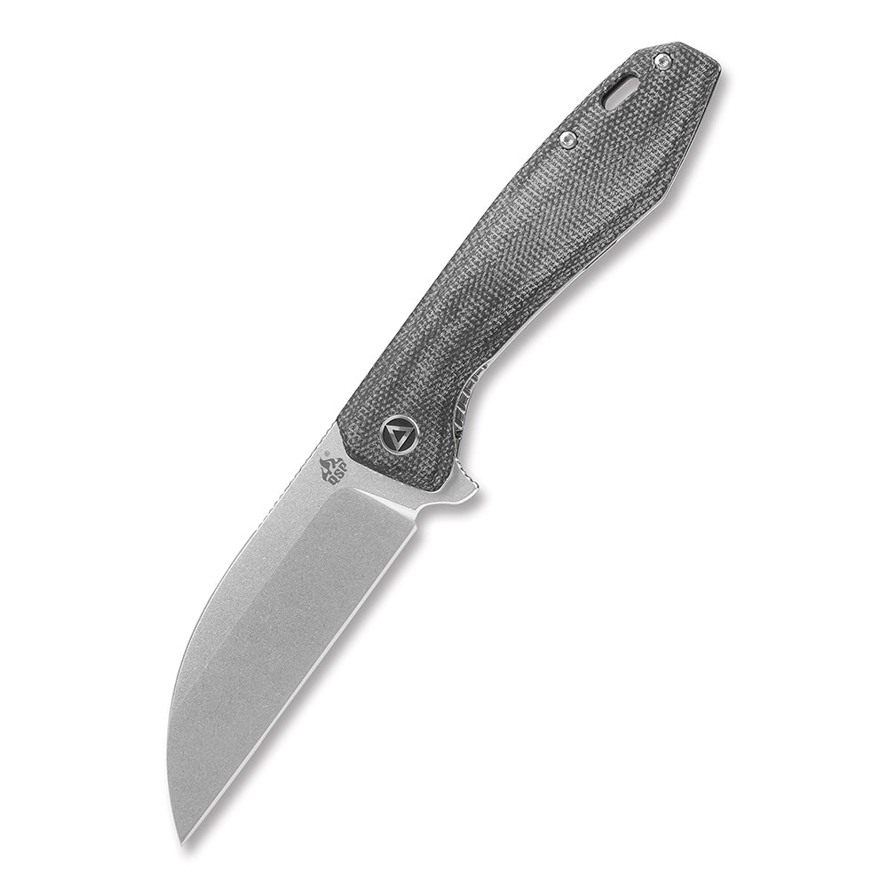 QSP Pelican Liner Lock Pocket Knife with CPM S35VN Blade and Black Micarta Handle