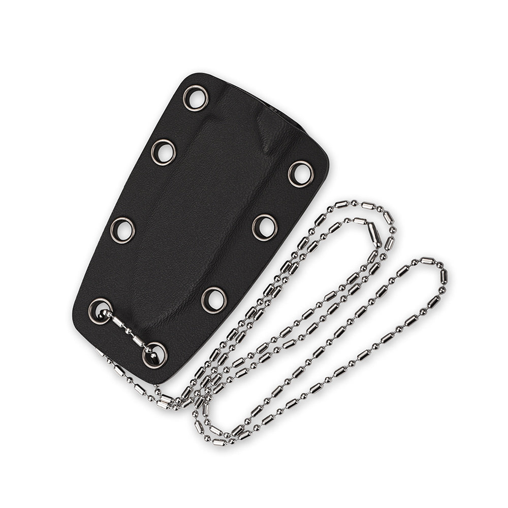 Black Kydex sheath for QSP Neckmuk neck knife with necklace chain
