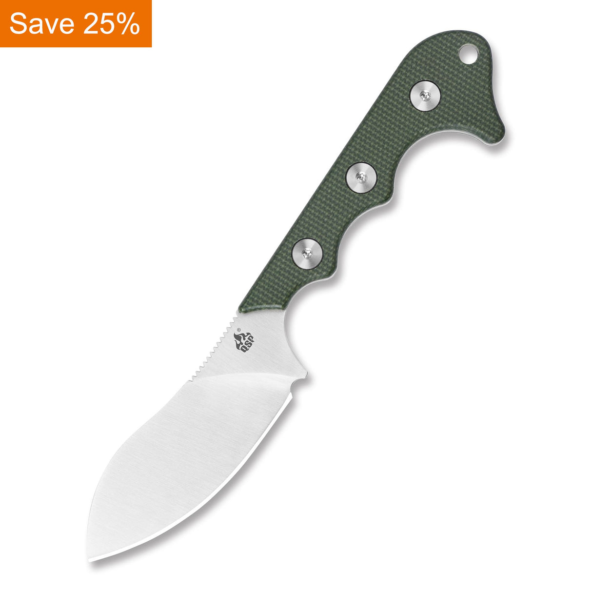 QSP Neckmuk Neck Knife D2 blade Micarta handle with Kydex sheath