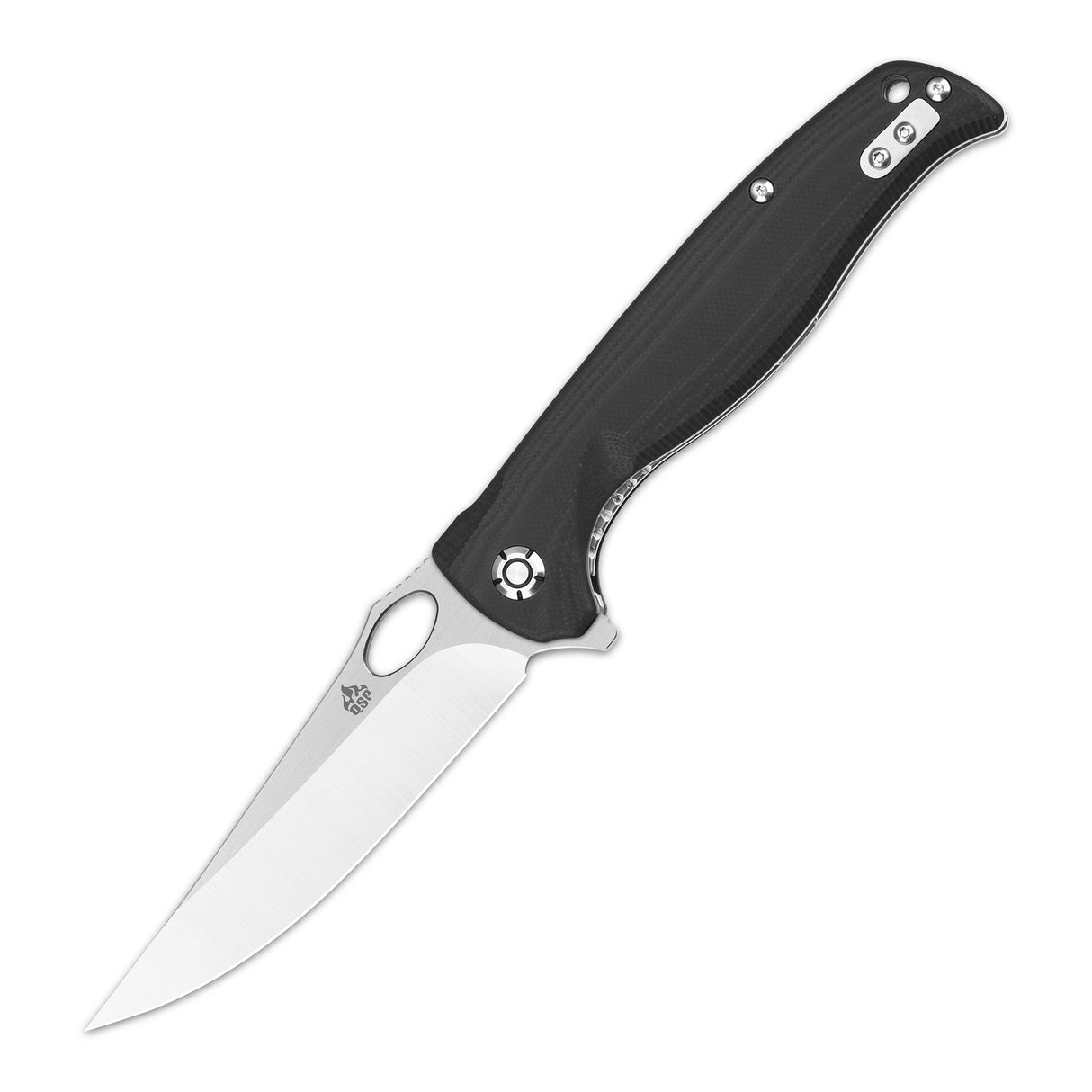 QSP Gavial Liner Lock Pocket Knife with black G10 handle and D2 blade