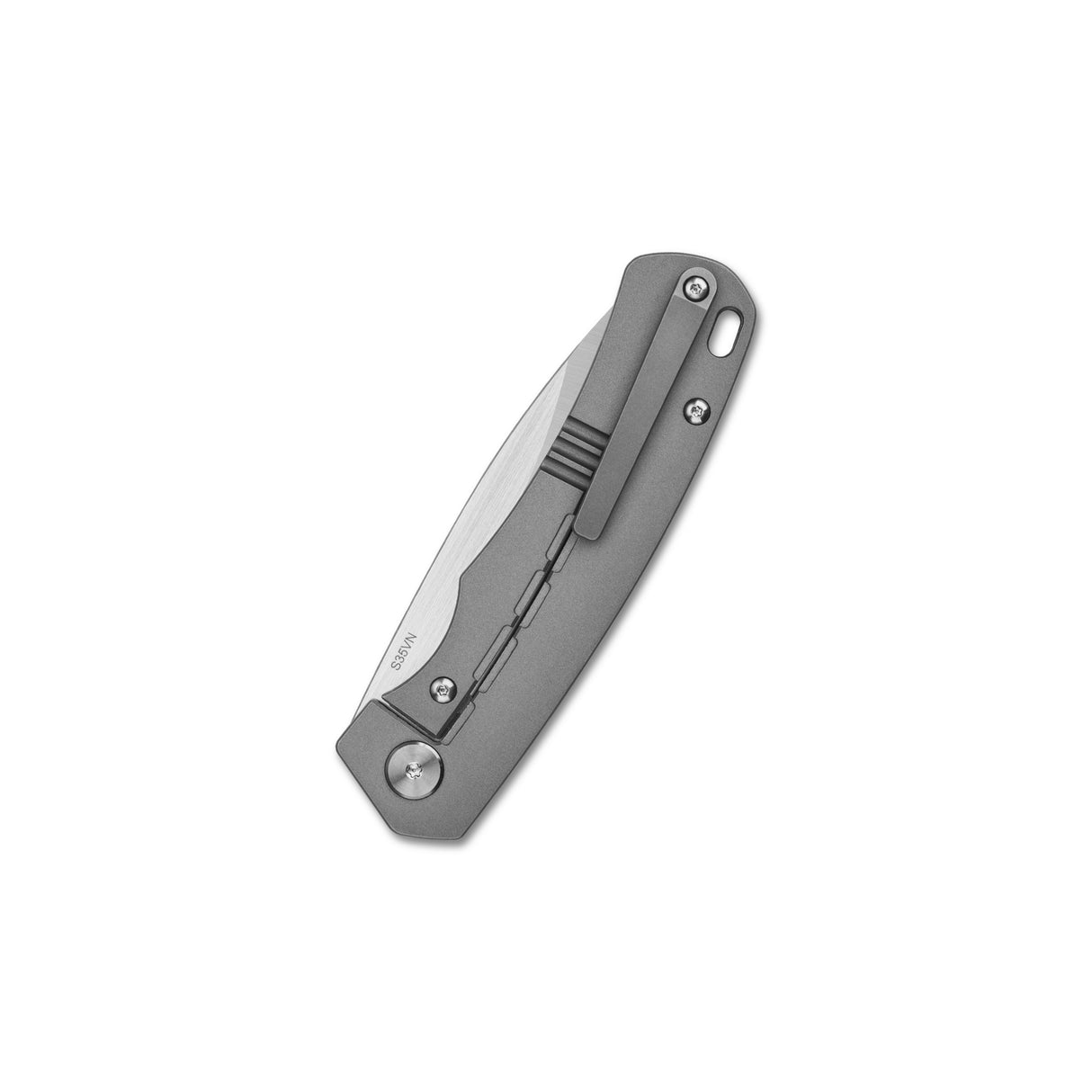 QSP Puffin pocket knife with titanium handle and CPM S35VN blade - compact design
