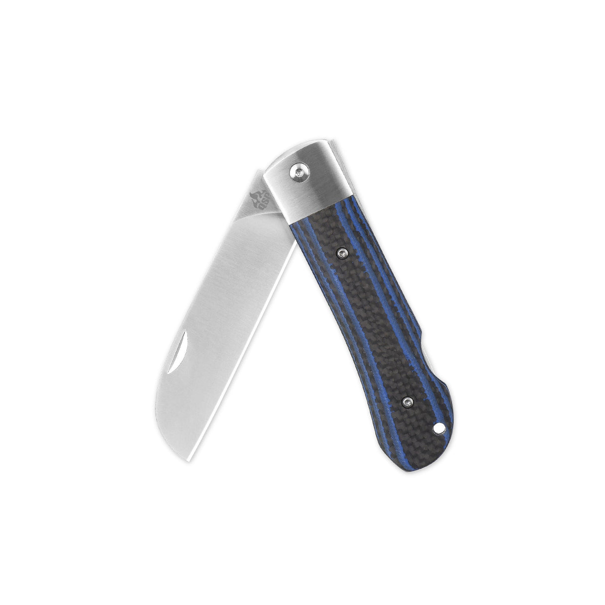 QSP Worker Lock Back Pocket Knife Böhler N690 Blade CF and Blue G10 Handle