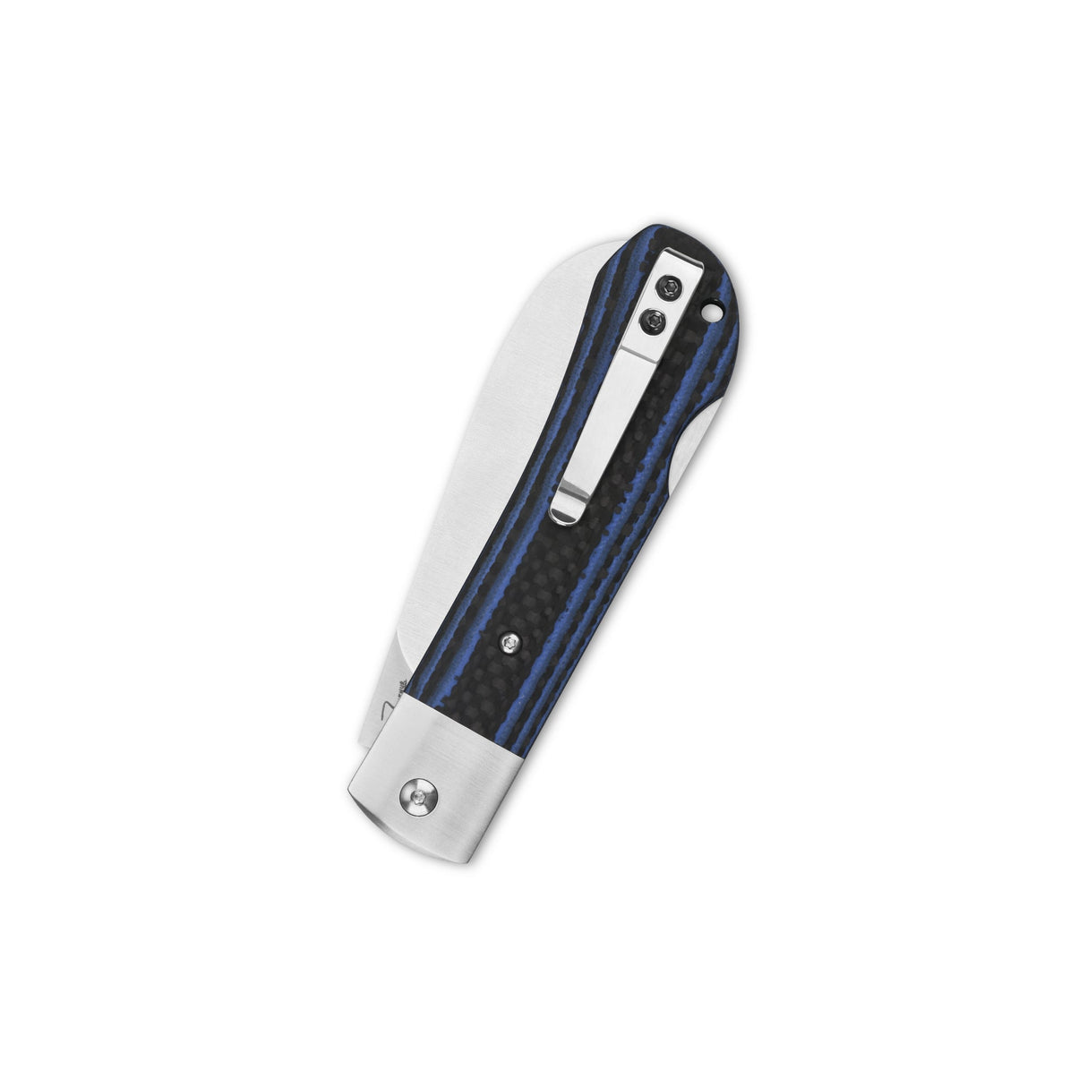 QSP Worker Lock Back Pocket Knife Böhler N690 Blade CF and Blue G10 Handle