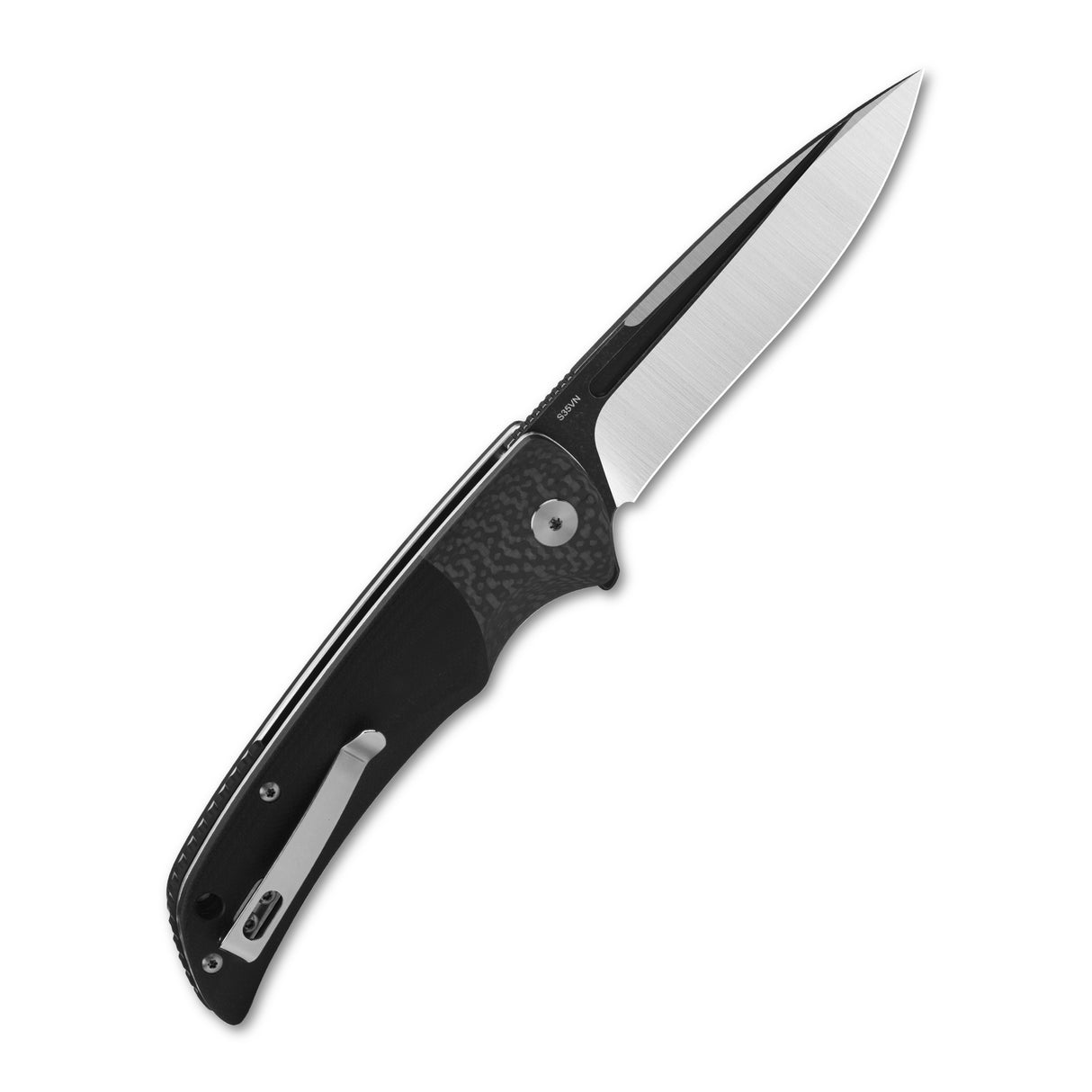 QSP Harpyie pocket knife with CPM S35VN clip point blade and G10 handle