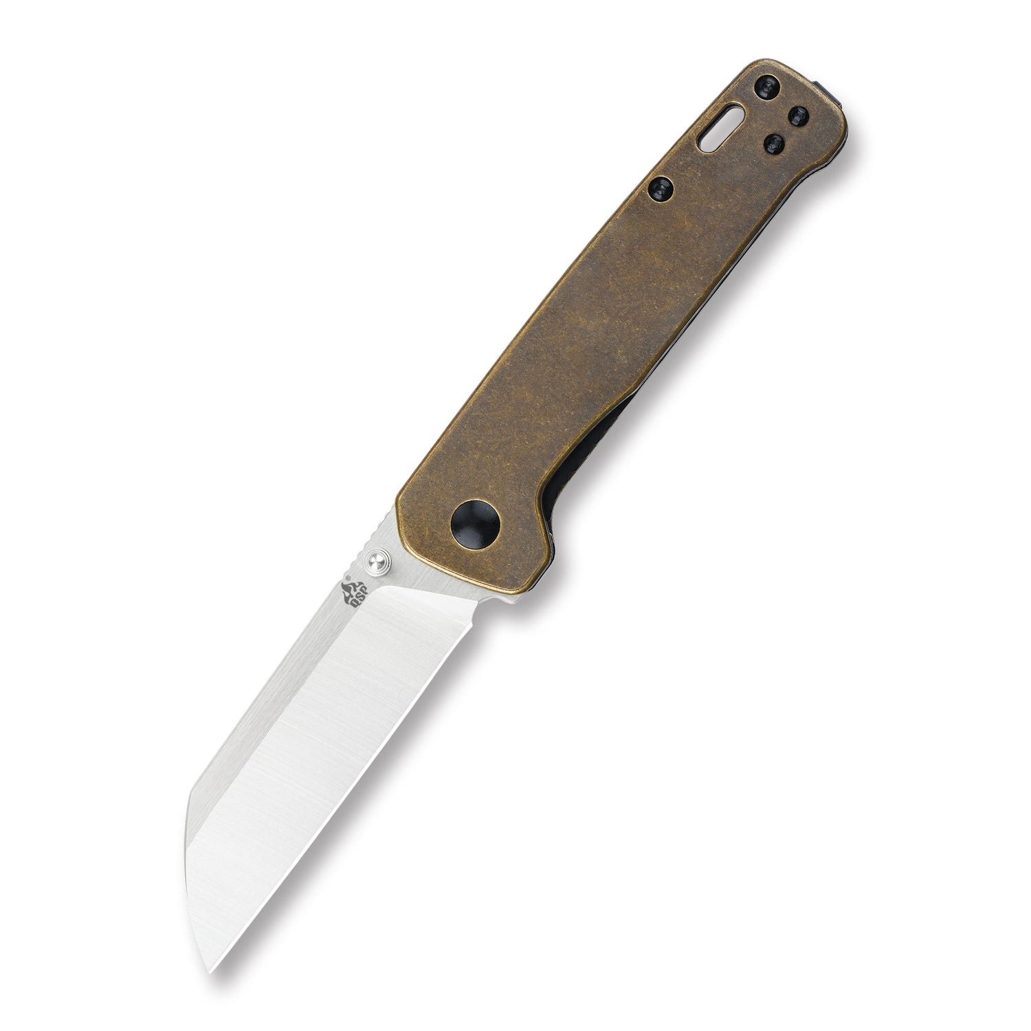QSP Penguin pocket knife with D2 blade and brass handle