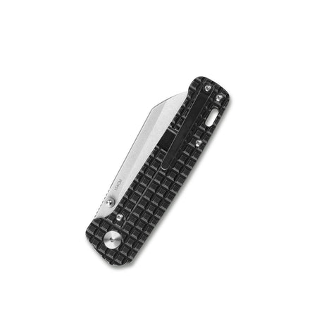 QSP Penguin Frame Lock Pocket Knife 154CM Blade Black Stonewashed Frag Ti Handle