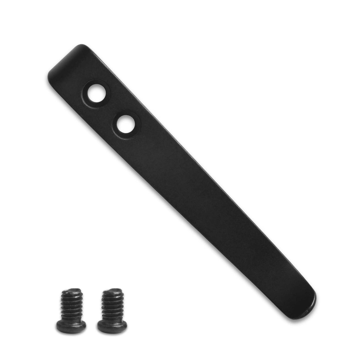 Black pocket clip for QS130 Penguin D2 knife with two mounting screws