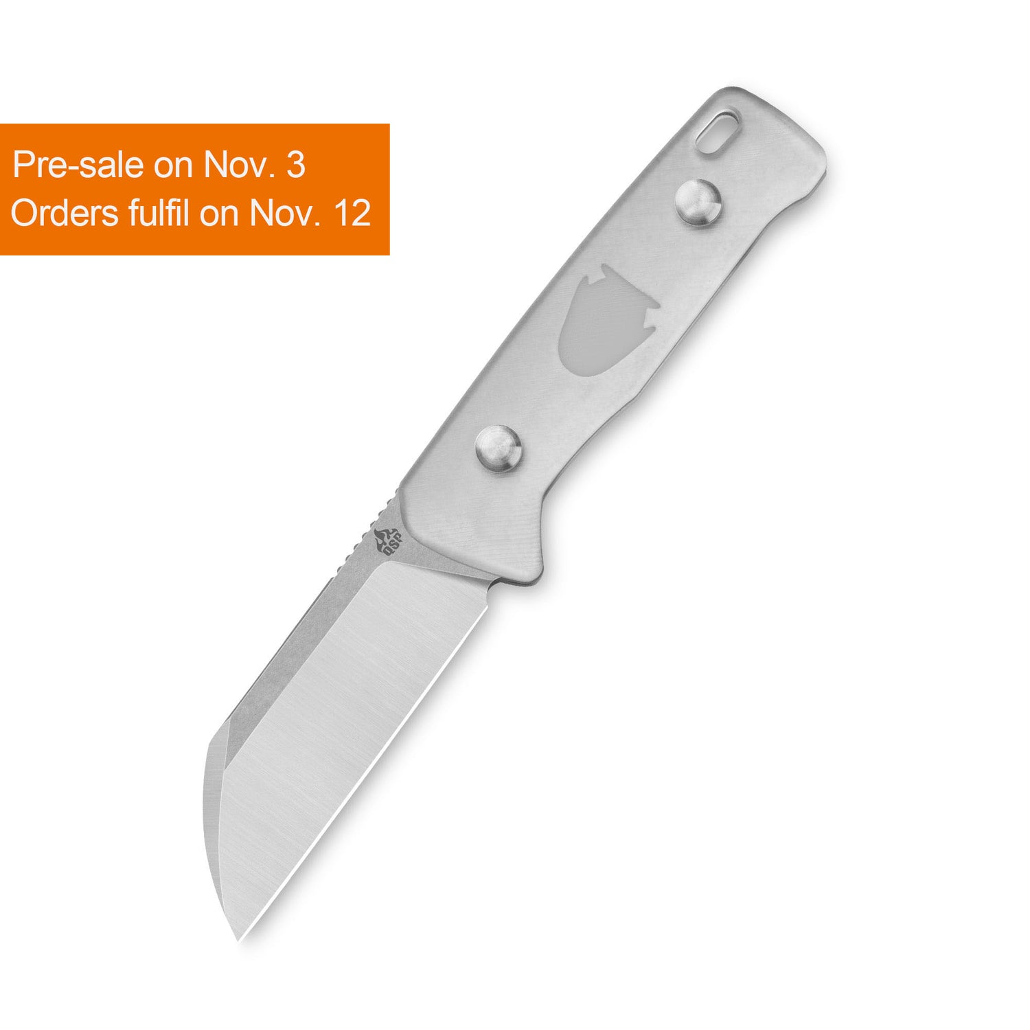 QSP Baby Penguin 14C28N blade Acrylic handle with Clip Slip sheath