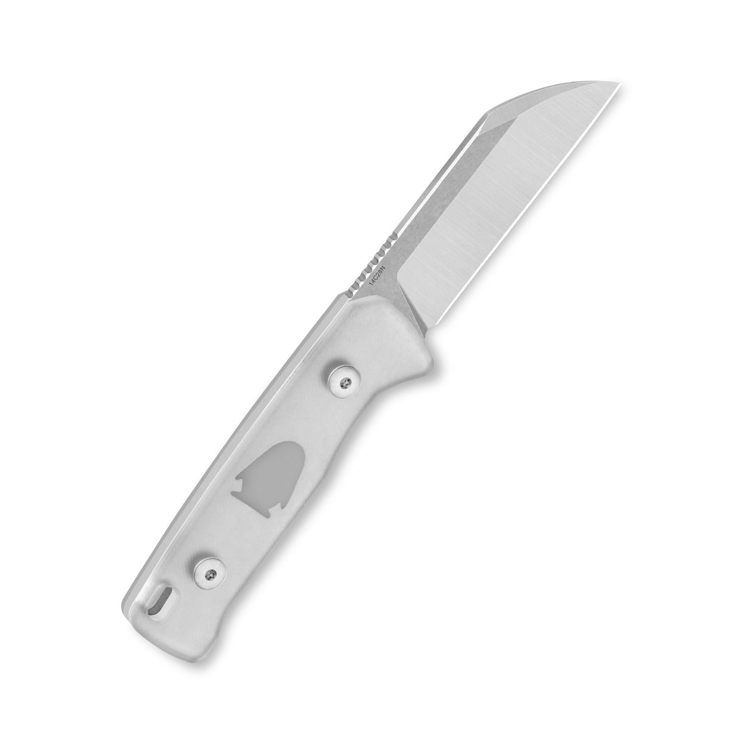 QSP Baby Penguin 14C28N blade Acrylic handle with Clip Slip sheath