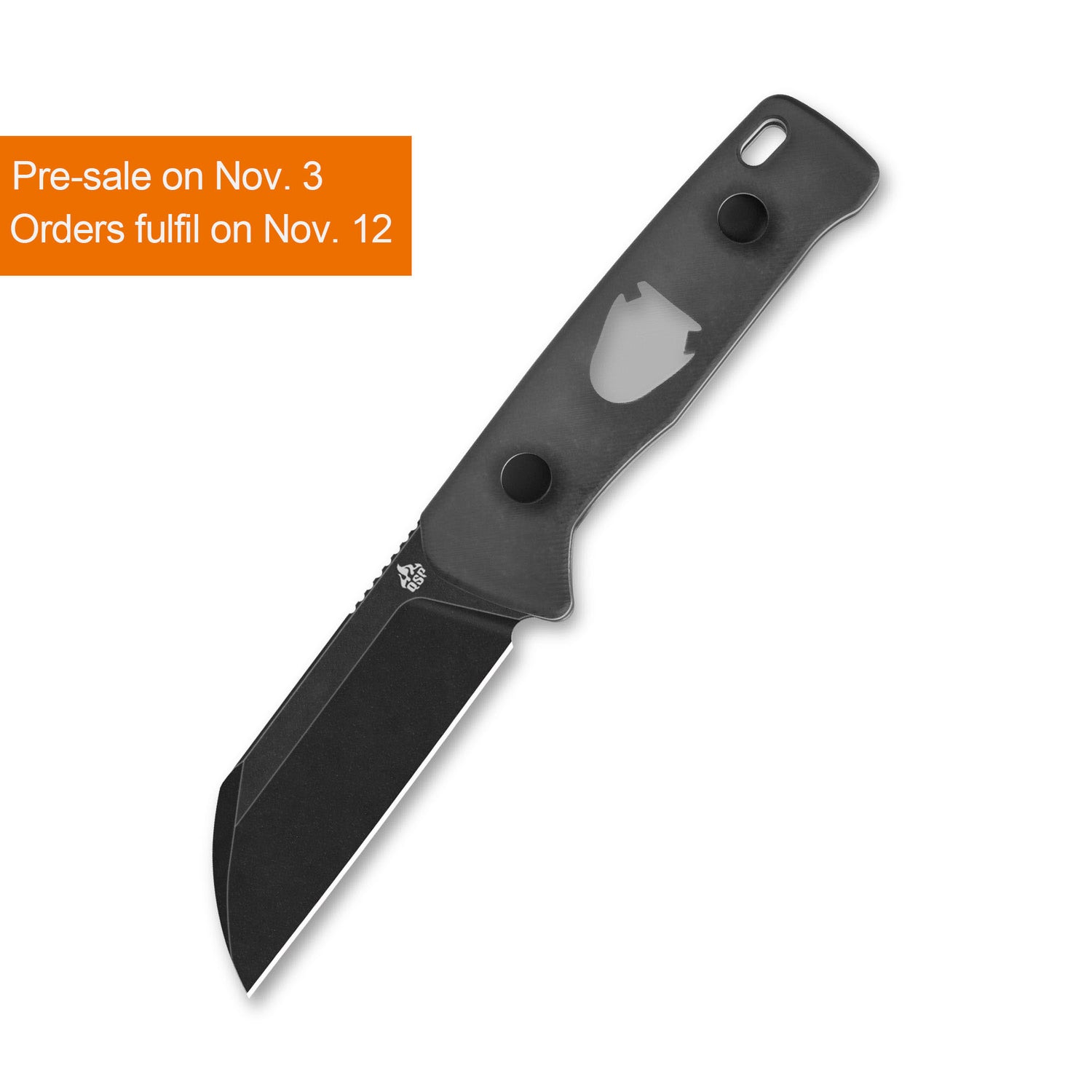 QSP Baby Penguin 14C28N blade Acrylic handle with Clip Slip sheath