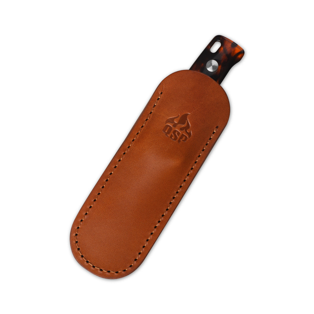 QSP Baby Penguin 14C28N blade Tortoise Resin handle with Clip Slip sheath