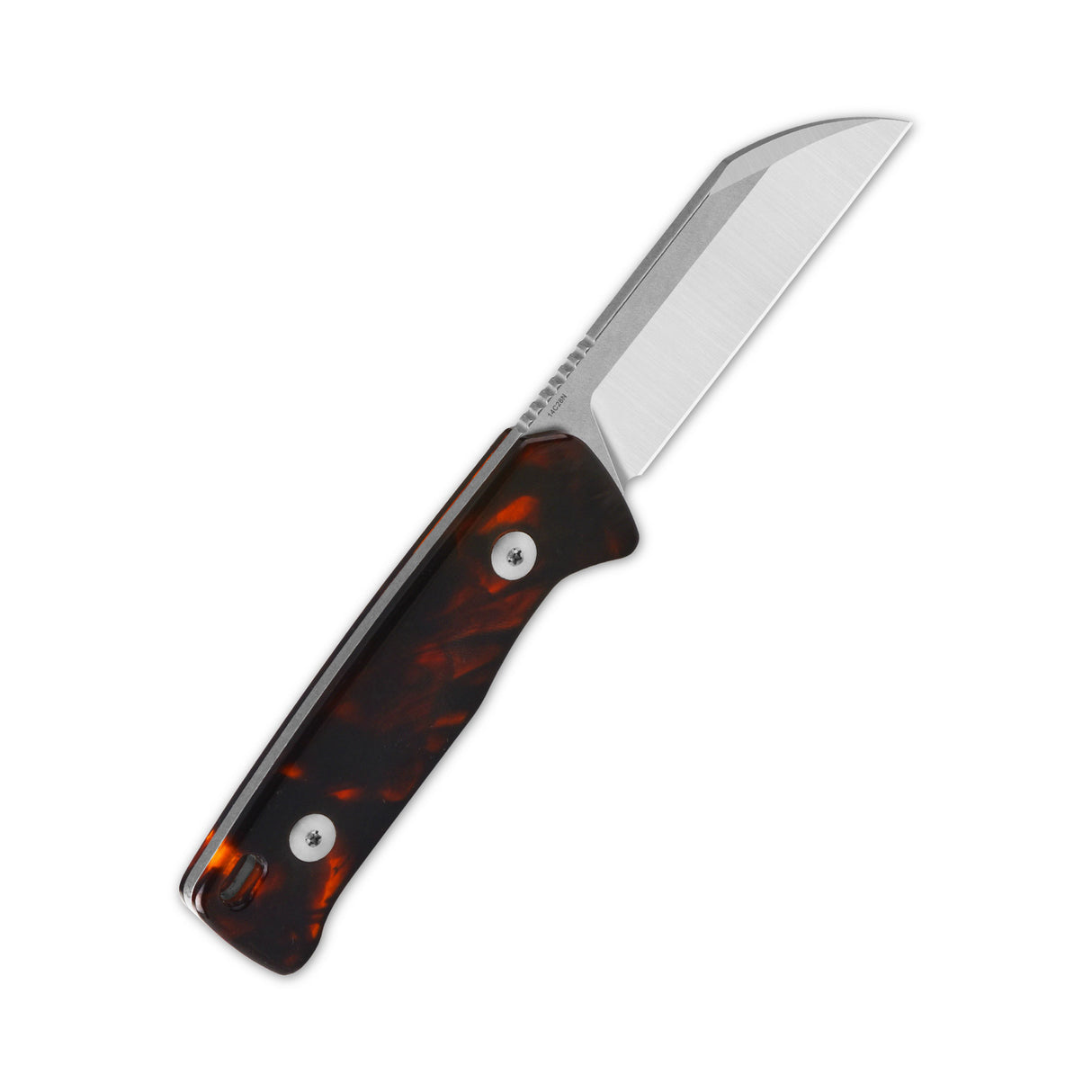 QSP Baby Penguin 14C28N blade Tortoise Resin handle with Clip Slip sheath