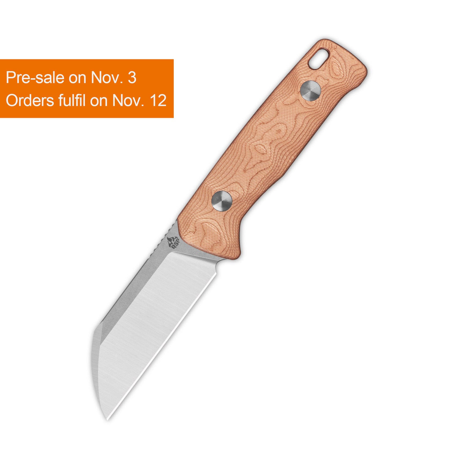 QSP Baby Penguin 14C28N blade G10 with copper foil handle with Clip Slip sheath