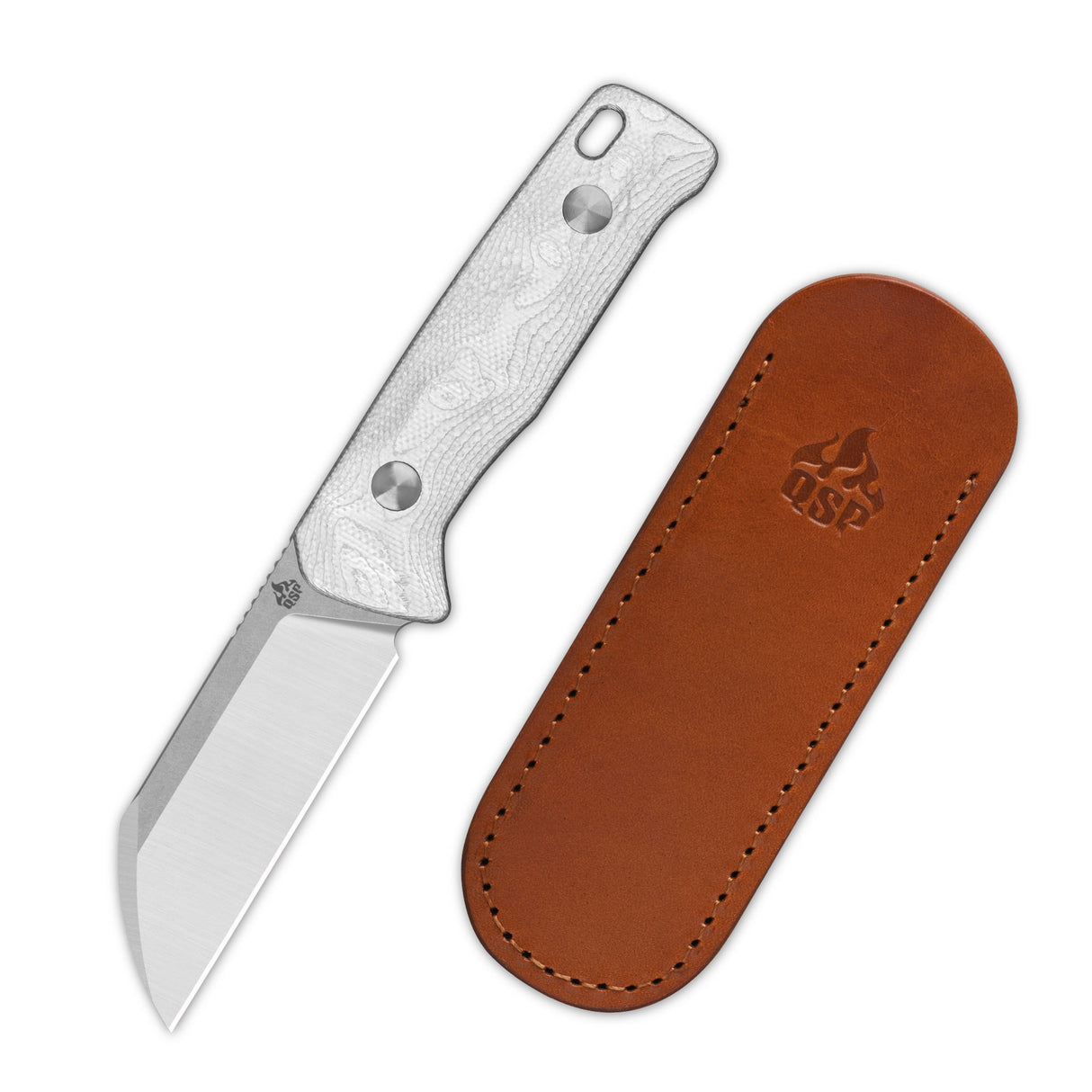 QSP Baby Penguin 14C28N blade G10 with aluminum foil handle with Clip Slip sheath