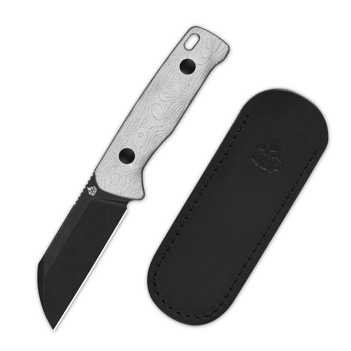 QSP Baby Penguin 14C28N blade G10 with aluminum foil handle with Clip Slip sheath