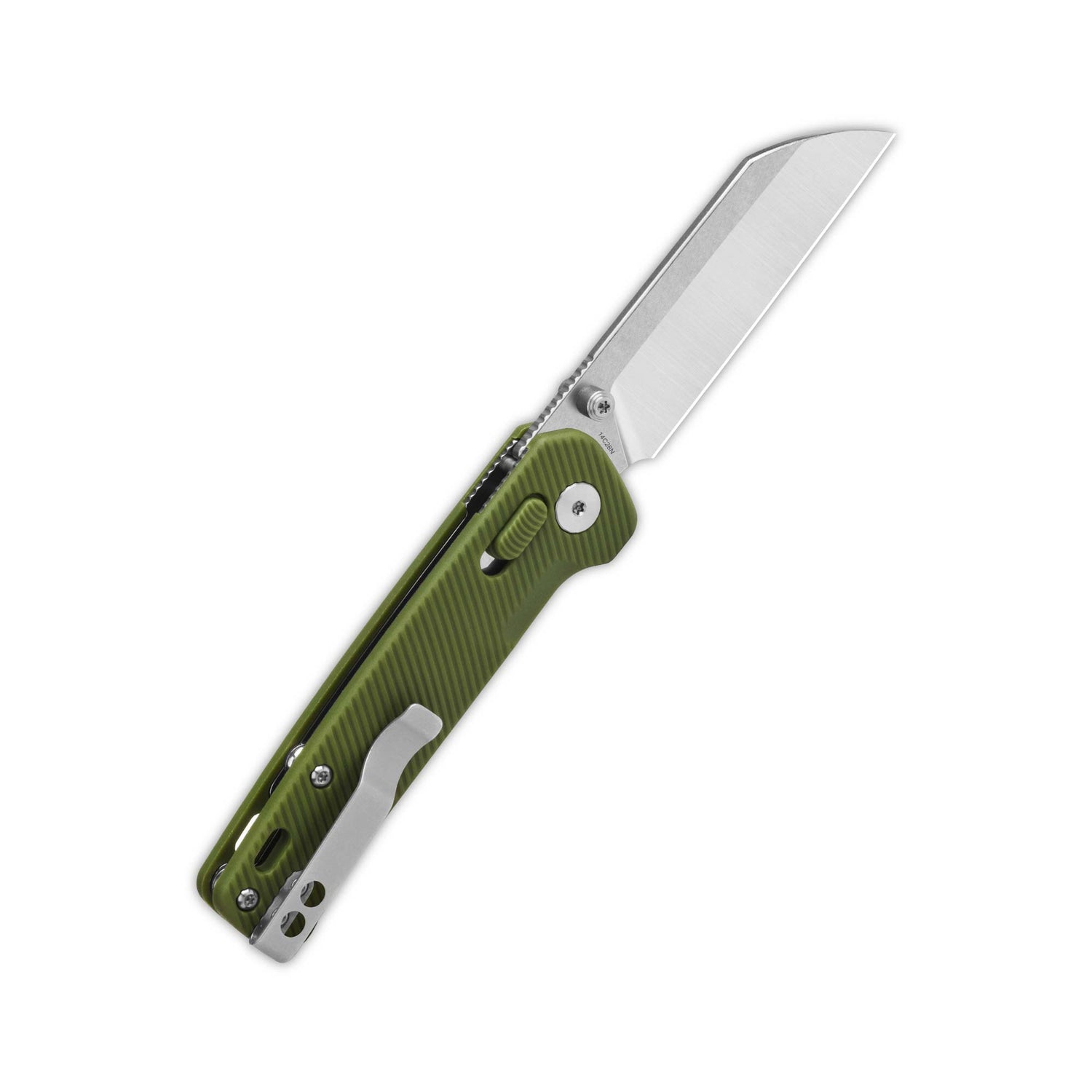 QSP Penguin Glyde Lock Pocket Knife 14C28N Blade OD Green FRN Handle
