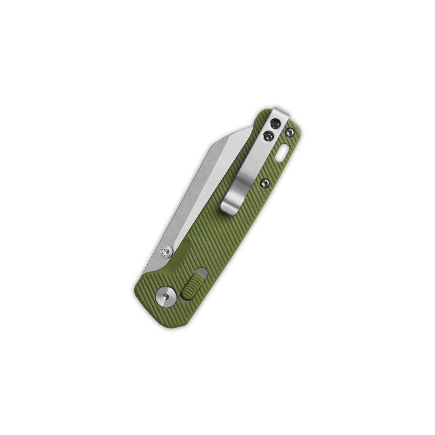 QSP Penguin Glyde Lock Pocket Knife 14C28N Blade OD Green FRN Handle