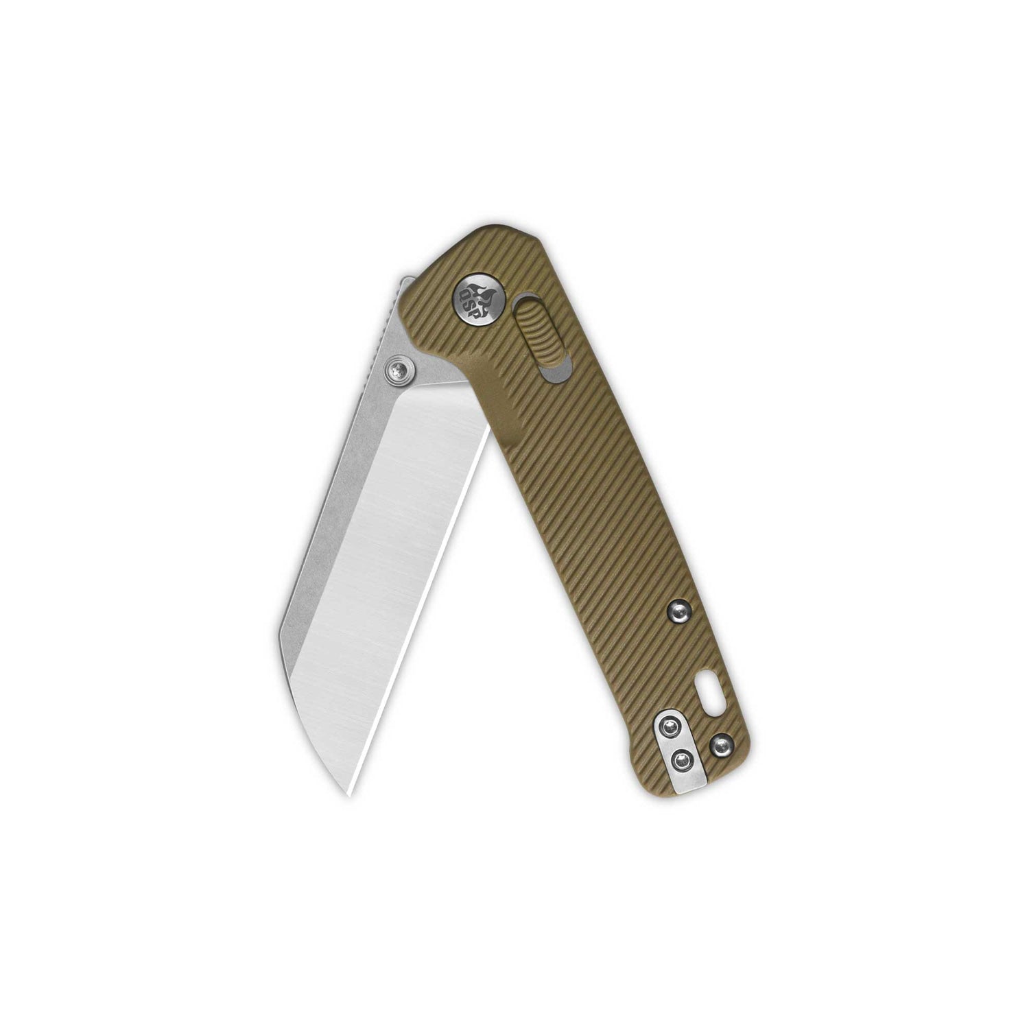 QSP Penguin Glyde Lock Pocket Knife 14C28N Blade Khaki FRN Handle