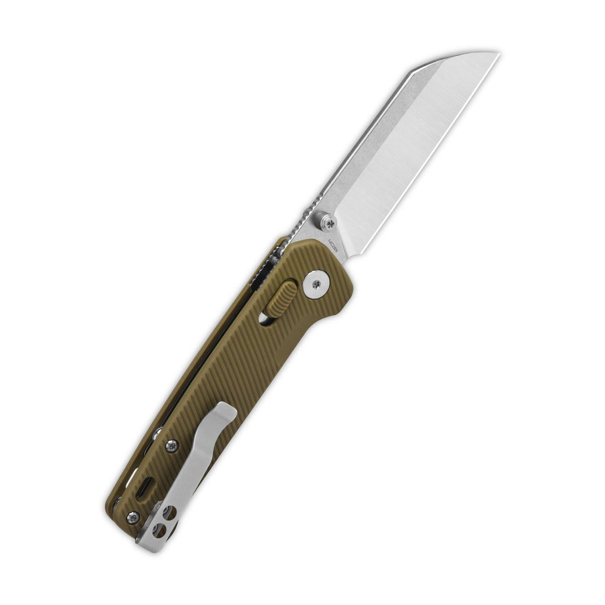 QSP Penguin Glyde Lock Pocket Knife 14C28N Blade Khaki FRN Handle