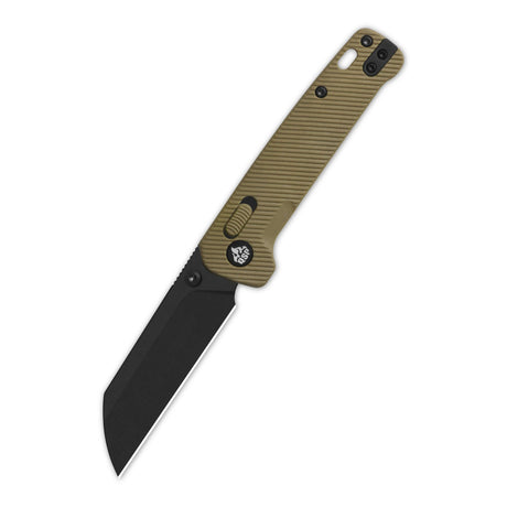 QSP Penguin Glyde Lock Pocket Knife 14C28N Blade Khaki FRN Handle