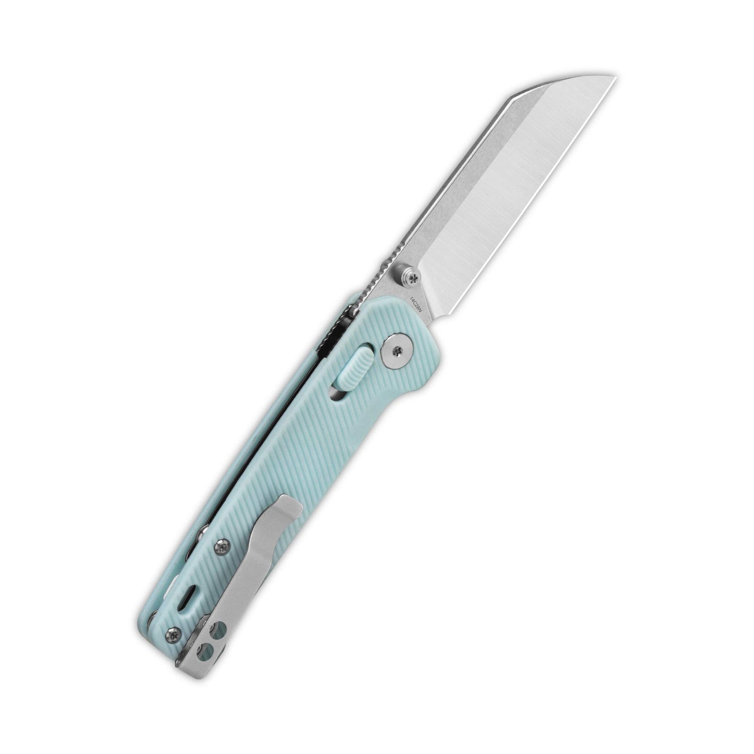 QSP Penguin Glyde Lock Pocket Knife 14C28N Blade Ice Cream Blue FRN Handle