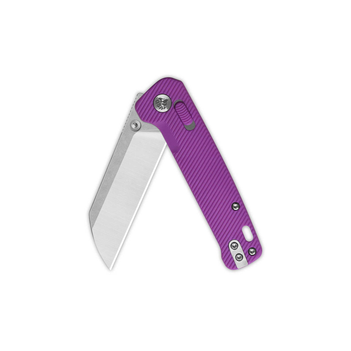 QSP Penguin Glyde Lock Pocket Knife 14C28N Blade Purple FRN Handle
