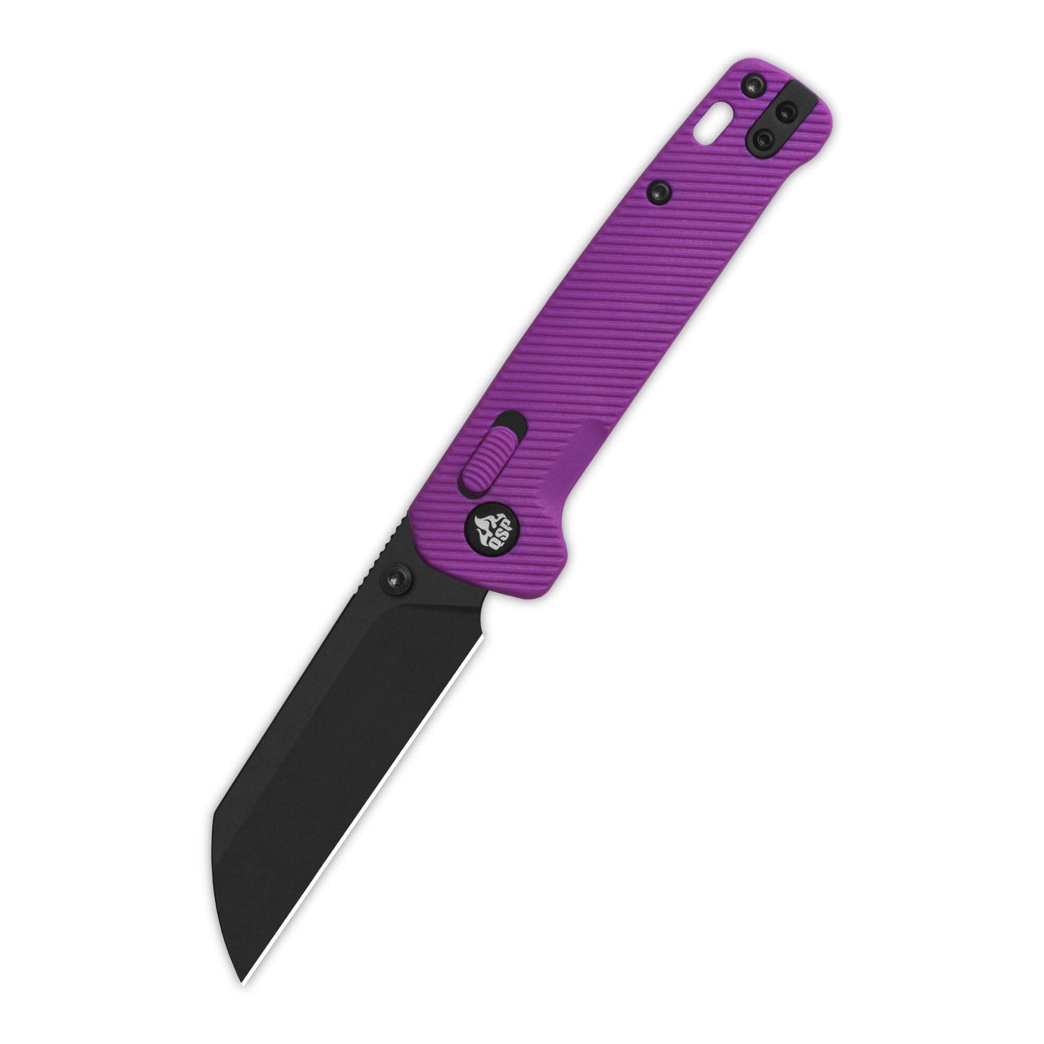 QSP Penguin Glyde Lock Pocket Knife 14C28N Blade Purple FRN Handle
