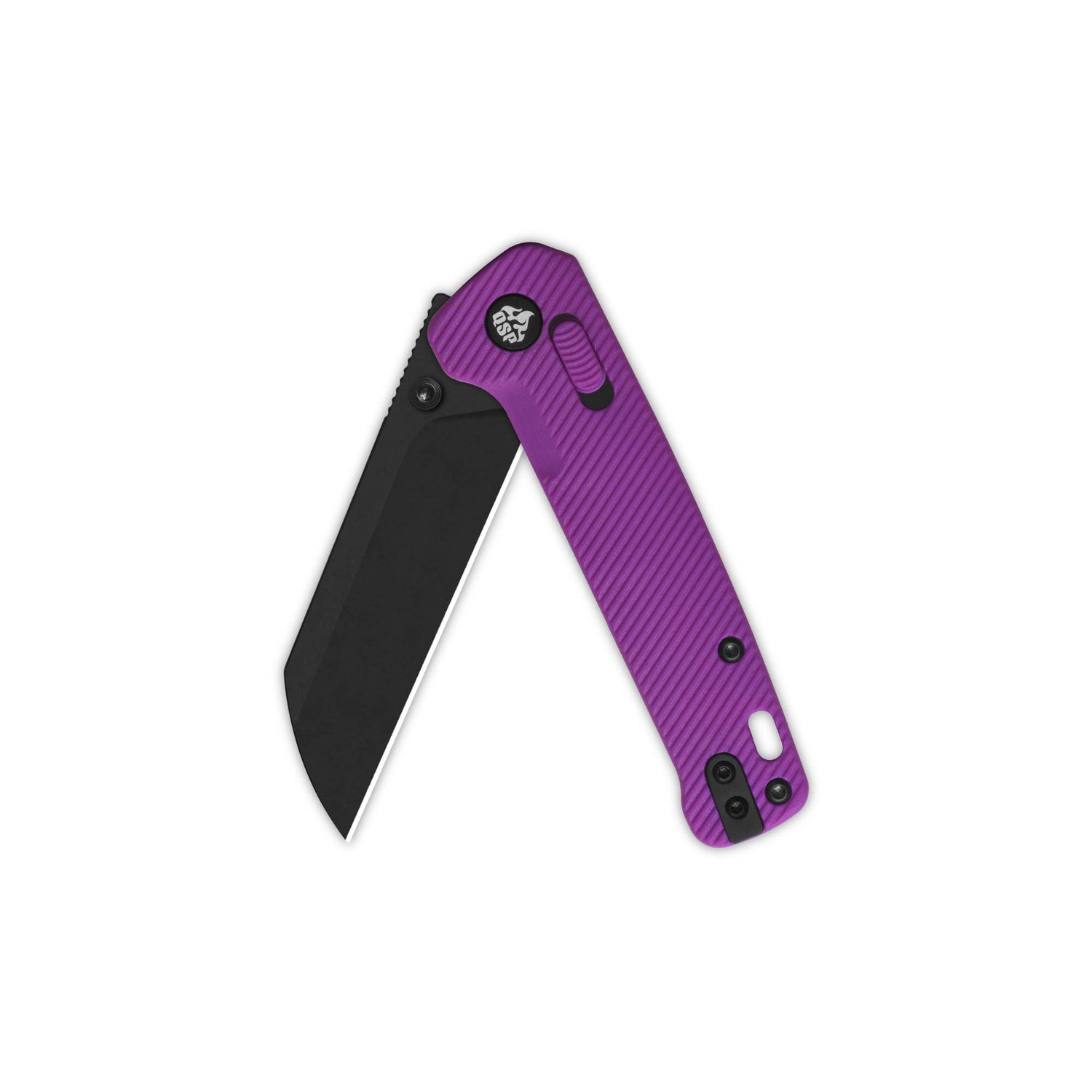 QSP Penguin Glyde Lock Pocket Knife 14C28N Blade Purple FRN Handle