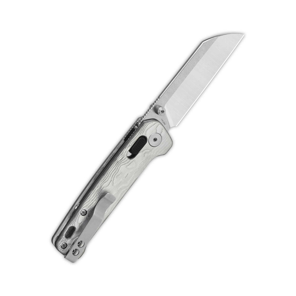 QSP Penguin Glyde Lock Pocket Knife 14C28N Blade G10 with Aluminum Foil Handle